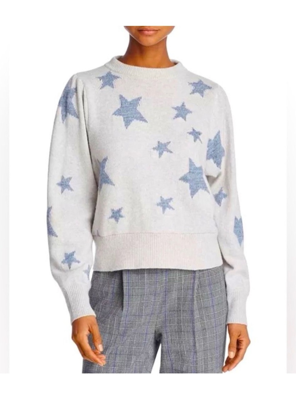 Rebecca Taylor intarsia pullover wool blend sweater size medium